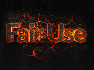 Fair Use Fire text flame burning hot lava explosion background.
