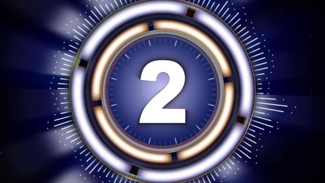 NUMBER 2, Top Ten Numbers Animation with Alpha Channel, Rendering, Background, Loop, 4k
