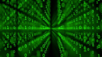 Green binary matrix array background