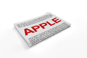 Apple on Newspaper background