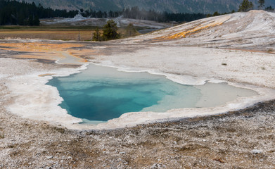 Aqua Hot Spring in Yellowstone