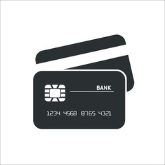 Credit card icon. Vector Illustration