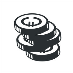 Money. Evro icon. Vector Illustration