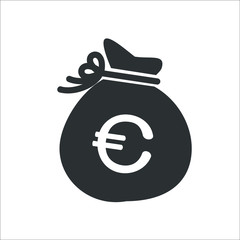 Money bag icon. Vector Illustration