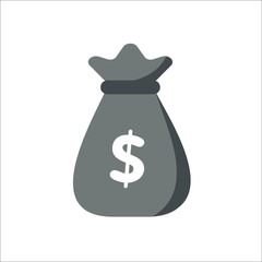Money bag icon. Vector Illustration