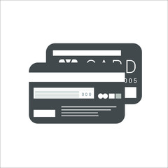 Credit card icon. Vector Illustration