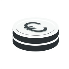 Money. Evro icon. Vector Illustration