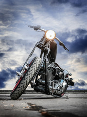 Naklejka premium motorcycle on asphalt