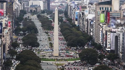 The widest avenue in the World, in Buenos Aires