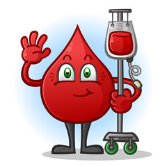 Blood Donor Transfusion Cartoon Character