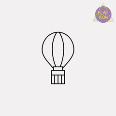 air balloon line icon