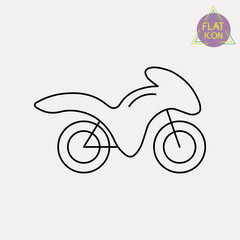 motorcycle line icon