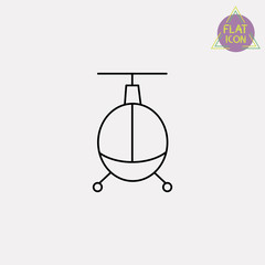 helicopter line icon