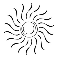 abstract sun shape