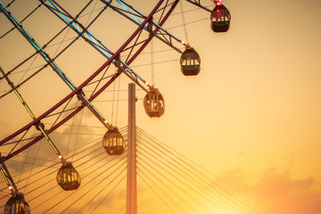 Giant ferris wheel (vintage toned)