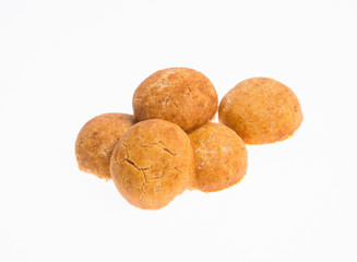 Peanut cookies or Chinese traditional peanut cookies on a background.