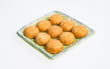 Peanut Cookies or Rounded Peanut Cookies on a background.