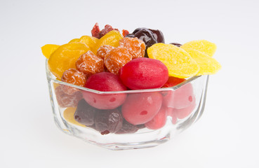 preserved fruits or mix preserved fruits on the background.