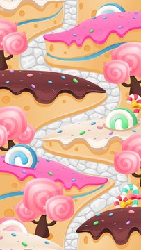 Candy Land Video Game Level Map