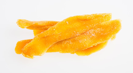Obraz na płótnie Canvas Dried Mango or Dried Mango slices on a background.