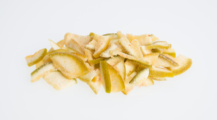 dried pomelo or dried fruits on a background.