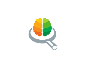 Find Brain Icon Logo Design Element