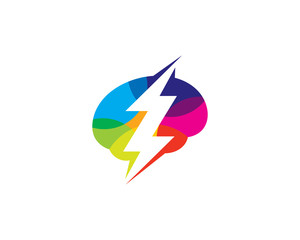 Brain Power Icon Logo Design Element