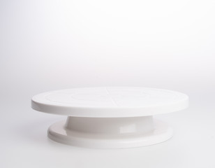 cake stand or rotating cake stand on a background.