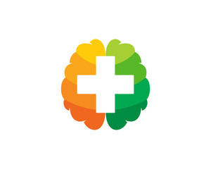 Brain Health Icon Logo Design Element