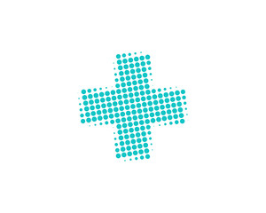Halftone Health Icon Logo Design Element
