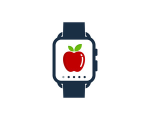 Fruit Smartwatch Icon Logo Design Element