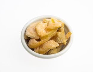 dried guava or dried fruits on a background.