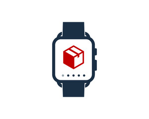 Smartwatch Box Icon Logo Design Element