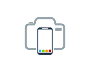 Smartphone Photo Icon Logo Design Element