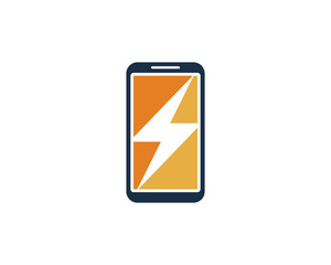 Smartphone Power Icon Logo Design Element
