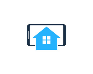 Smartphone Home Icon Logo Design Element