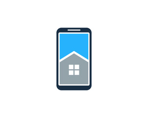 House Smartphone Icon Logo Design Element