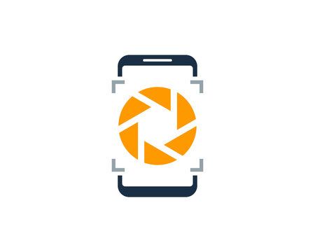 Smartphone Camera Icon Logo Design Element