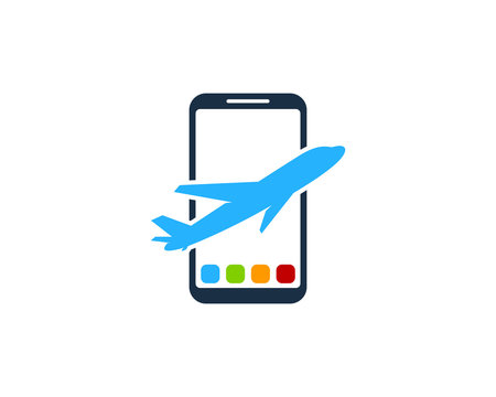 Smartphone Travel Icon Logo Design Element