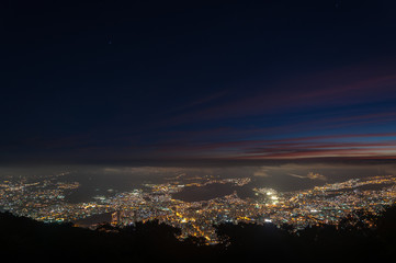 sunset, from a lookout in Avila mountain, in Venezuela