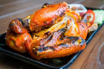 Thai style grill chicken, Tai local food,