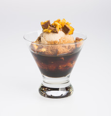 Affogato or Affogato coffee on a background.