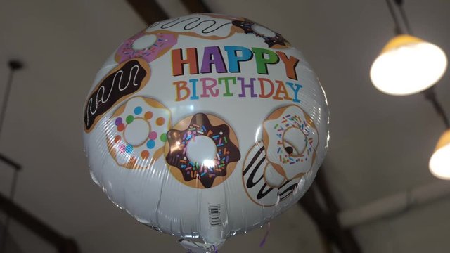 balloon with happy birthday title