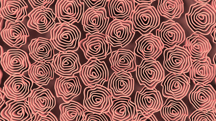 Pattern from red flowers