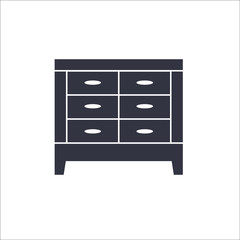 chest of drawers vector