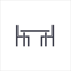 Table icon. Vector Illustration