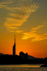 福岡タワーの夕日