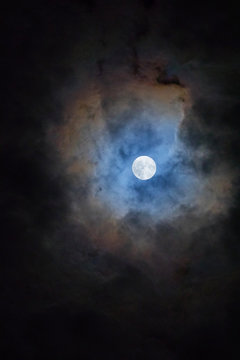 Night Photo of the full moon