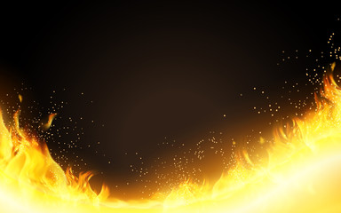Realistic Burning Fire background
