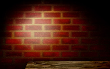 Rustic red brick wall background